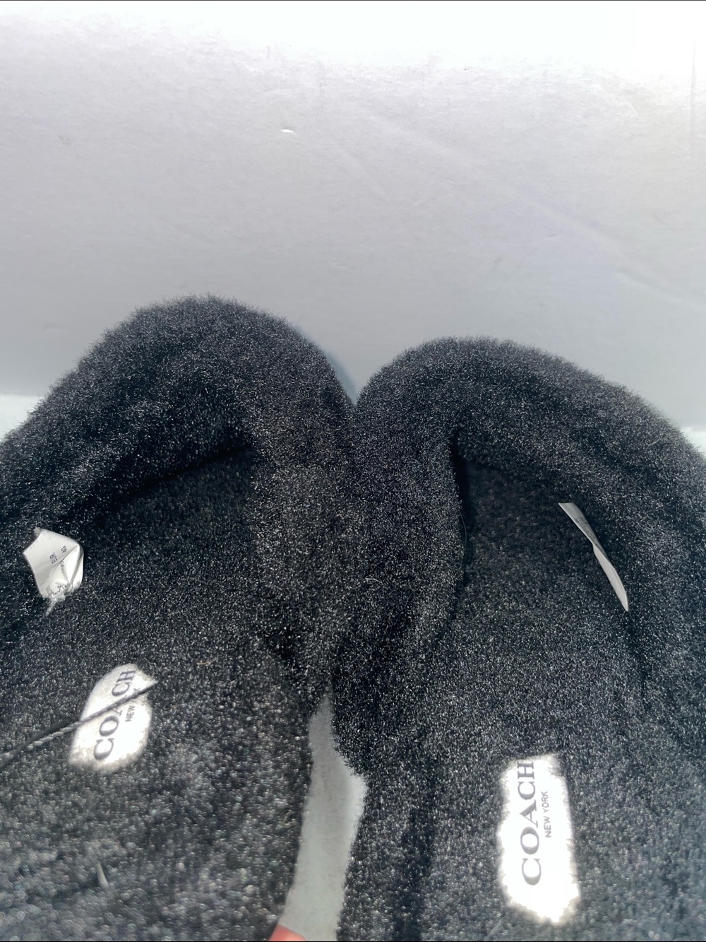 NWOT Coach Sherpa & Suede Signature Flat Mule - Picture 10 of 12